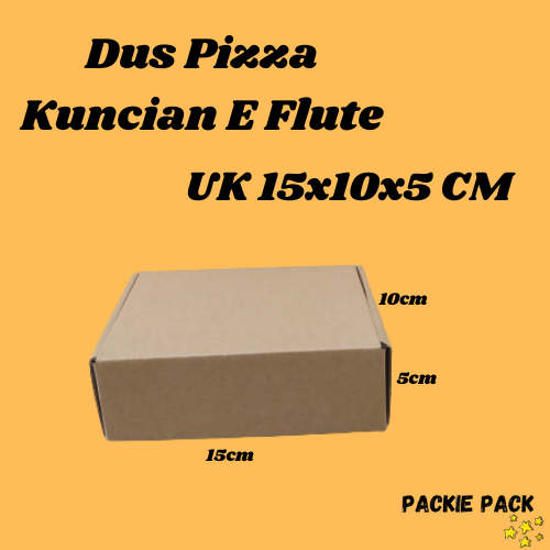 

Dus Pizza/Box Diecut Kuncian Kanan Kiri E Flute Uk 15x10x5 cm (Pembelian min 10pcs)
