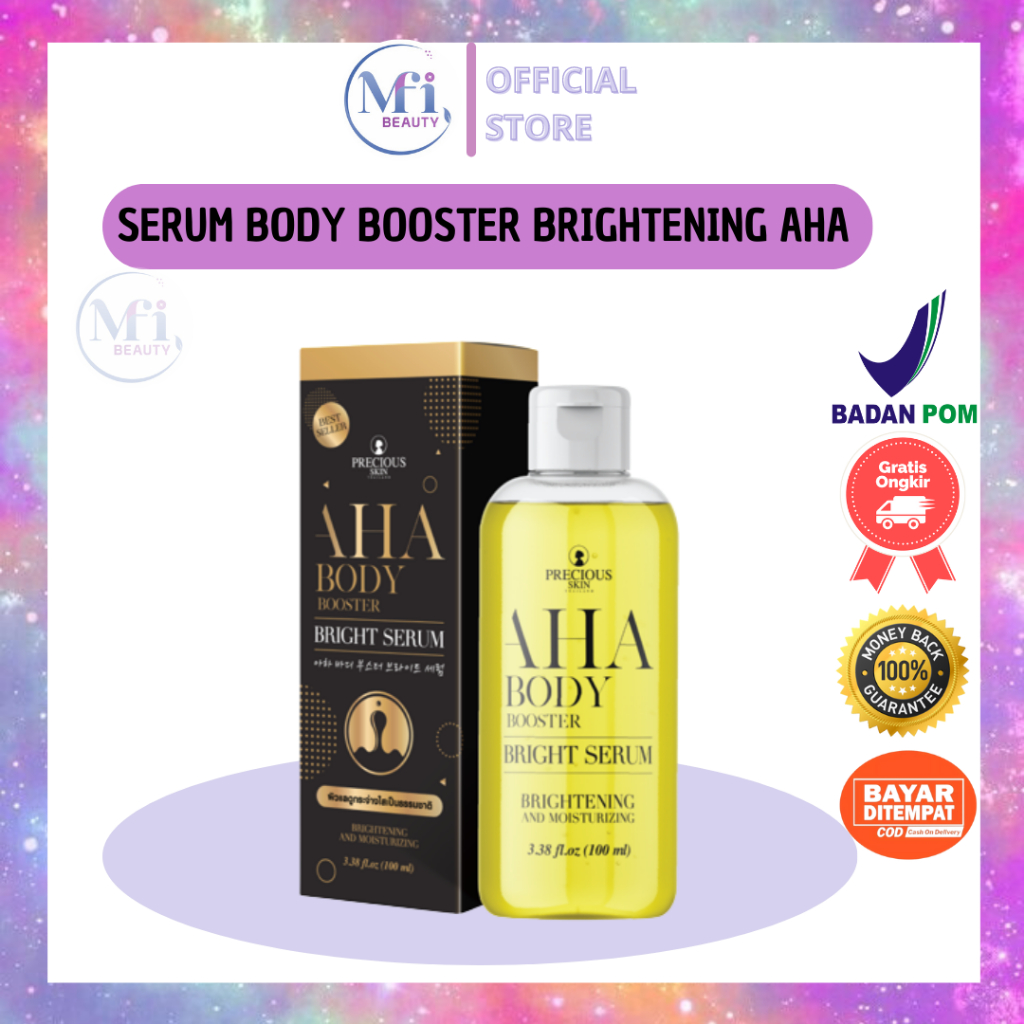 MFI - SERUM BODY BOOSTER BRIGHTENING AHA 30ML &amp; 100ML BY PRECIOUS | READY STOCK