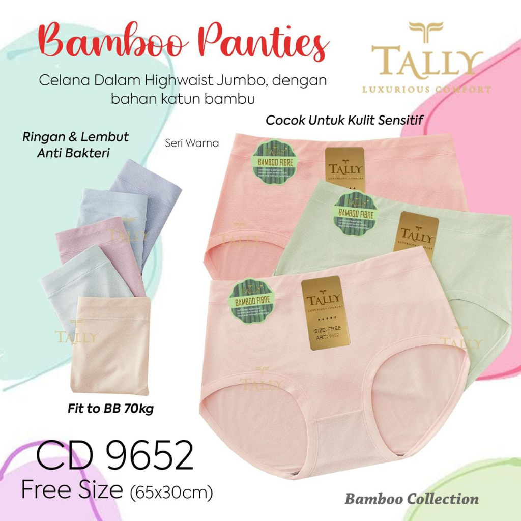 TALLY CD CELANA DALAM 9652 I FIT XXL | FREE SIZE I BAHAN KATUN BAMBOO