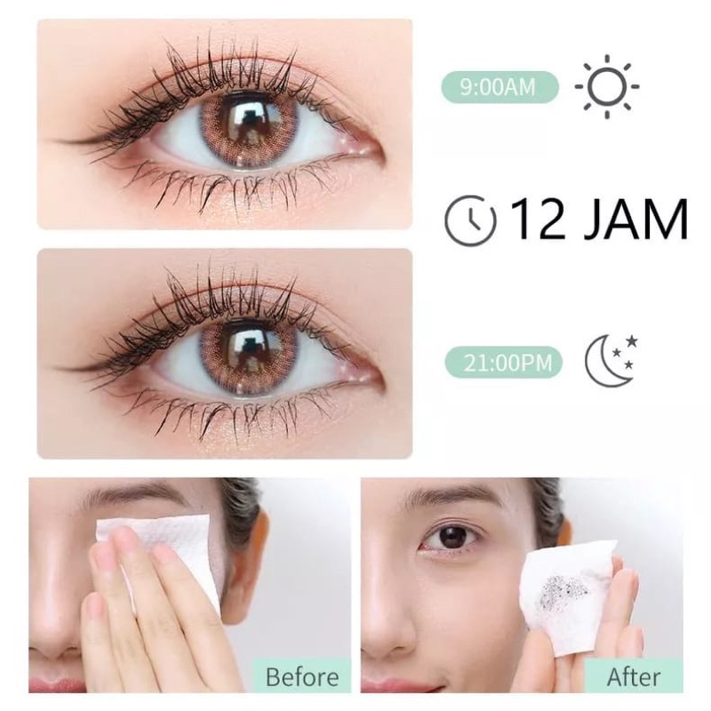 REAL INSTANT TERCEPAT LAMEILA MASCARA BIRU TOSCA WATERPROOF PEMANJANG PELENTIK &amp; PENEBAL BULU MATA