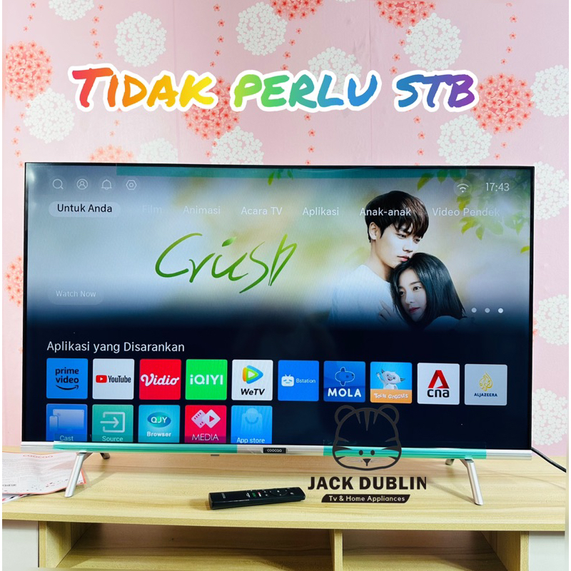 TV LED COOCAA 40 INCH SMART DIGITAL TV 40S3U 40S3 YOUTUBE GARANSI RESMI COCA COOCA KOKA