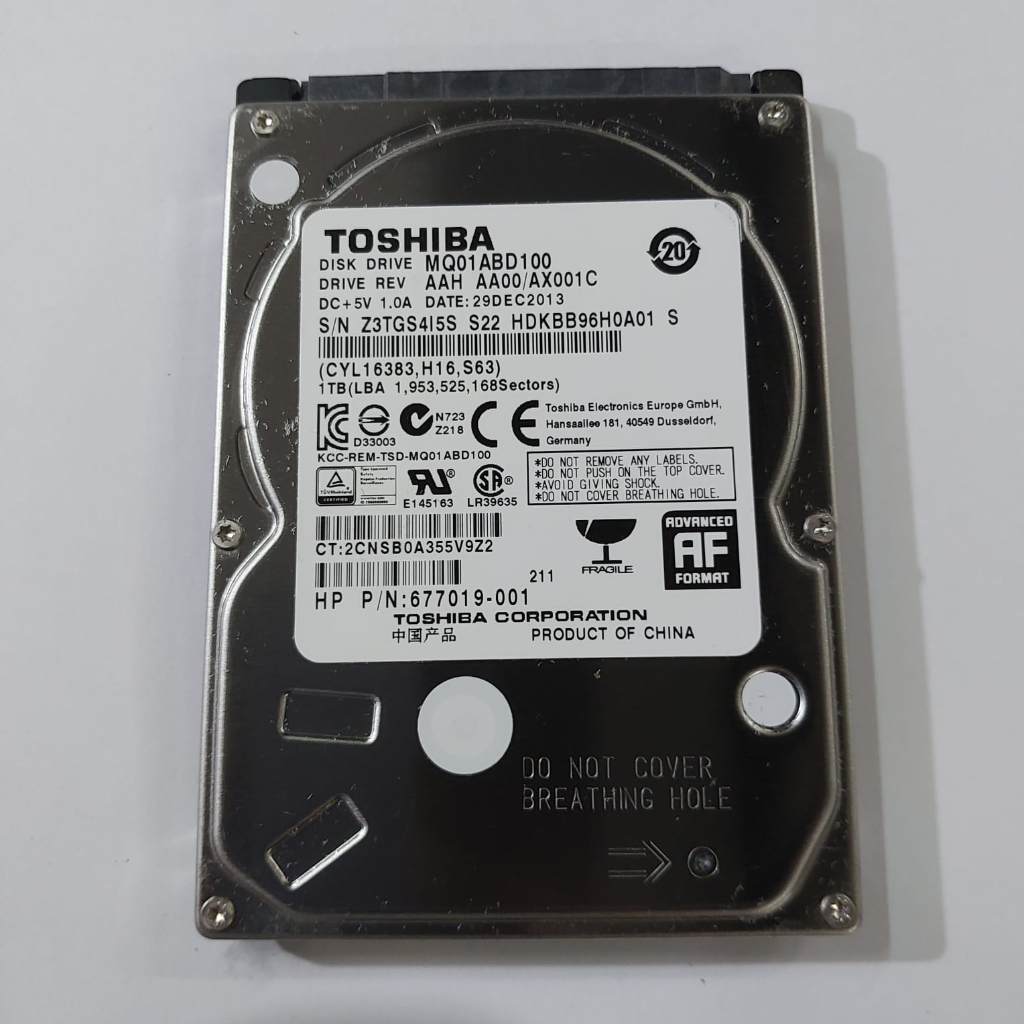hdd hardisk 2,5inch Toshiba 1tb sata tebal