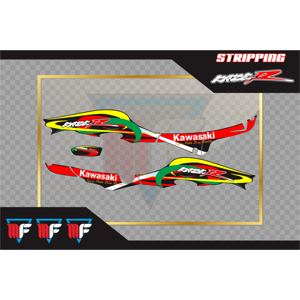 STRIPING KAWASAKI KAZE R Tahun 2000 2001 Lis Stiker Variasi