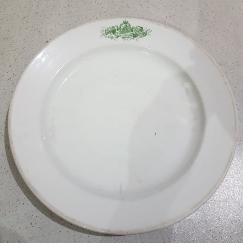 Piring Antik Porcelain Gedung Societeit Harmonie Semarang buatan Belanda