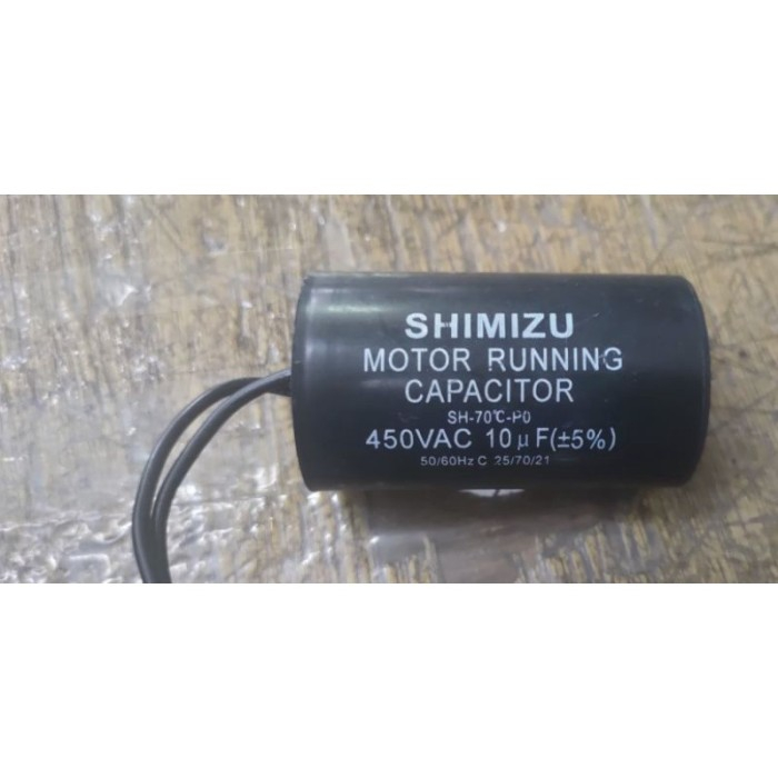 Original Kapasitor Shimizu 10 Uf 450 vac - Kapasitor pompa air Shimizu 10uf ORIGINAL kapasitor Pompa