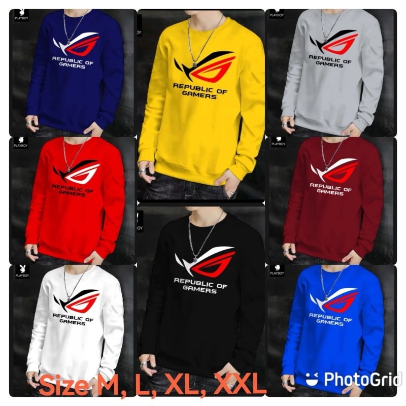 KAOS PRIA ( ROG ) BAJU DISTRO PRIA LENGAN PANJANG MODEL TERBARU