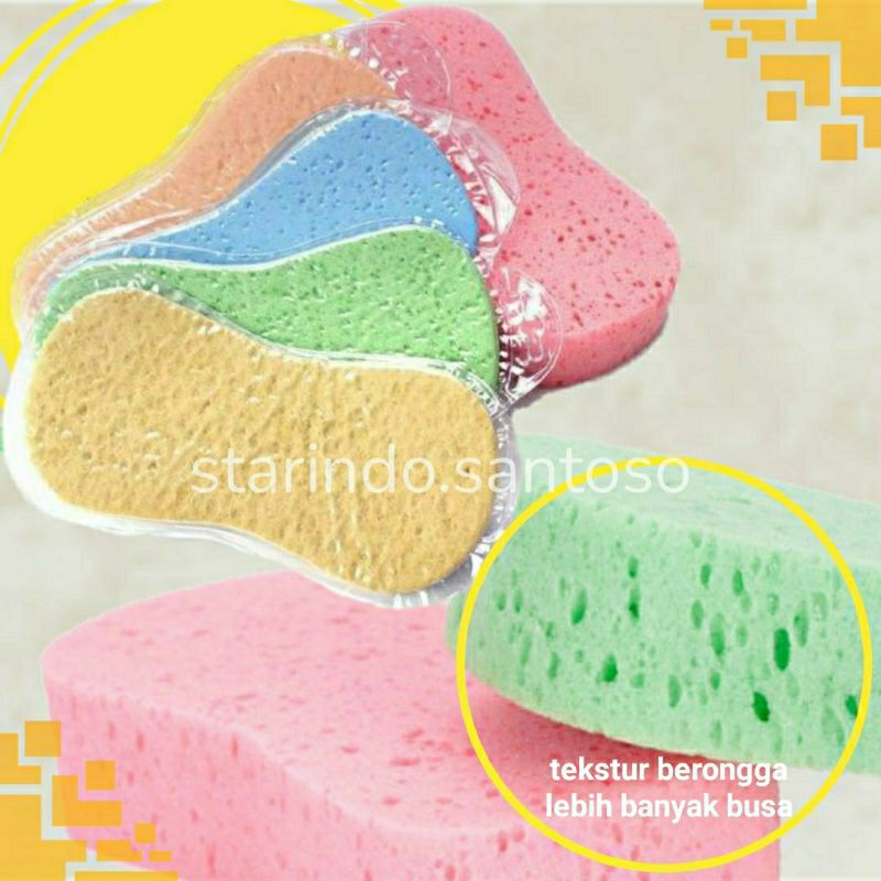 Spons busa cuci kendaraan mobil motor sepeda foam sponge