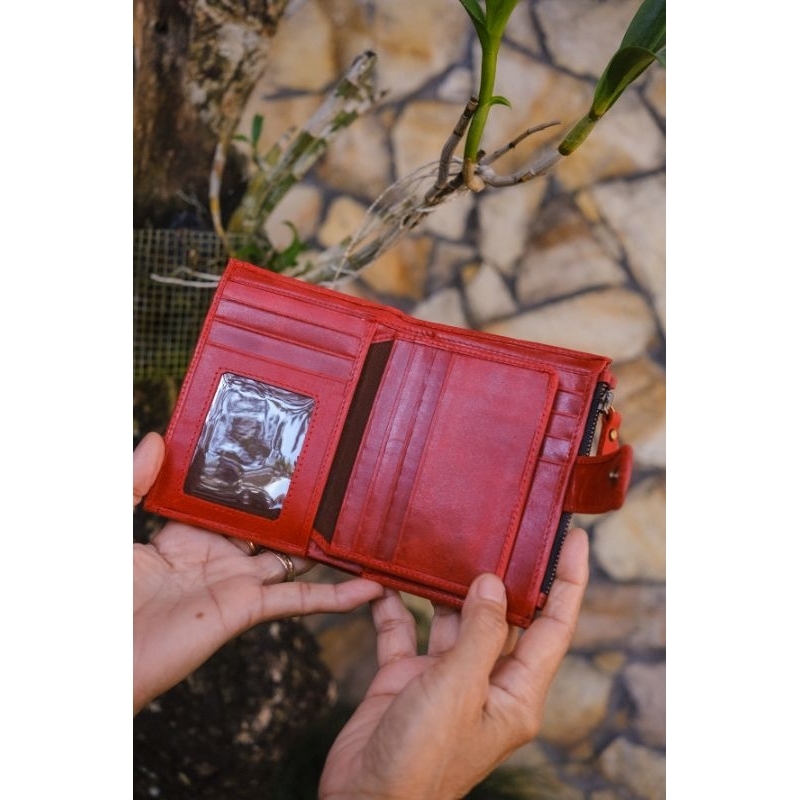 Dompet Kulit Wanita Gia Wallet Lipat 13 Slot Kartu