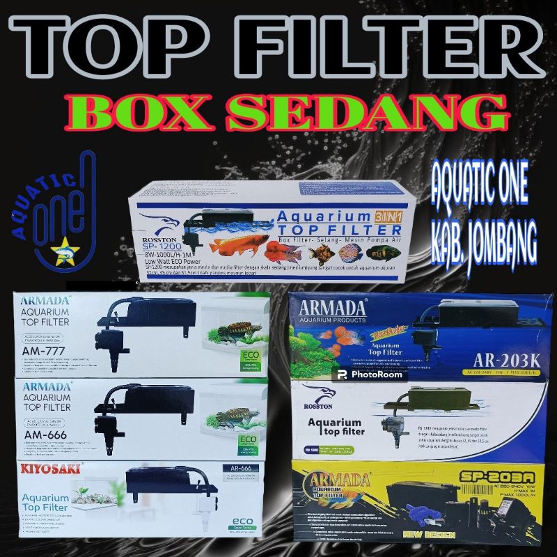 FILTER ATAS TOP FILTER ALL VARIAN BOX SEDANG waterpump mesin pompa celup full set water pump akuarium aquarium