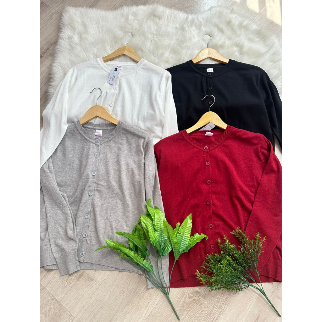 [ALLN Knitwear] Yora cardigan Polos Atasan Wanita