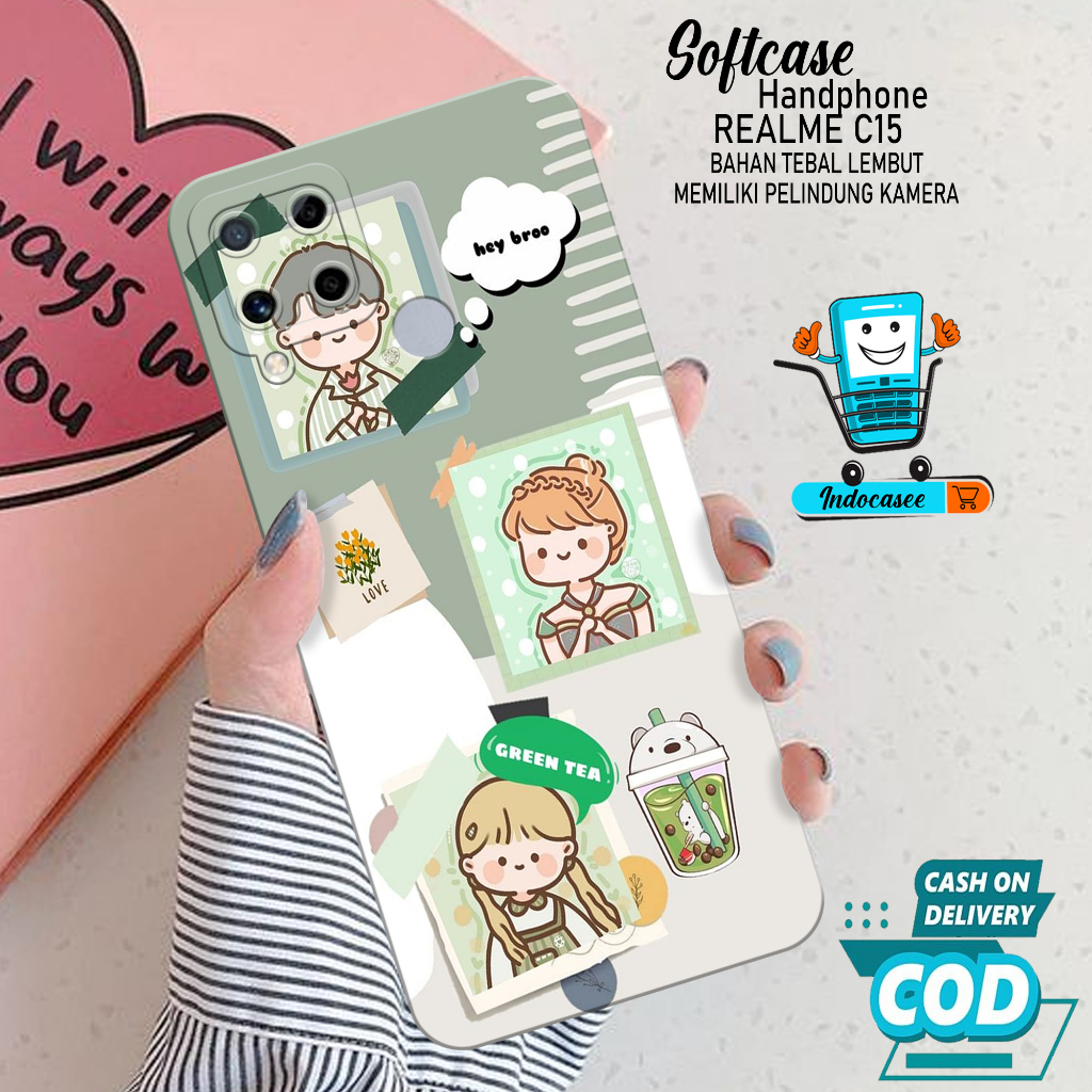 Case Hp Softcase Realme C15 Case Hp Realme C15 Silikon Hp Realme C15 Casing Realme C15 Motif Cartoon