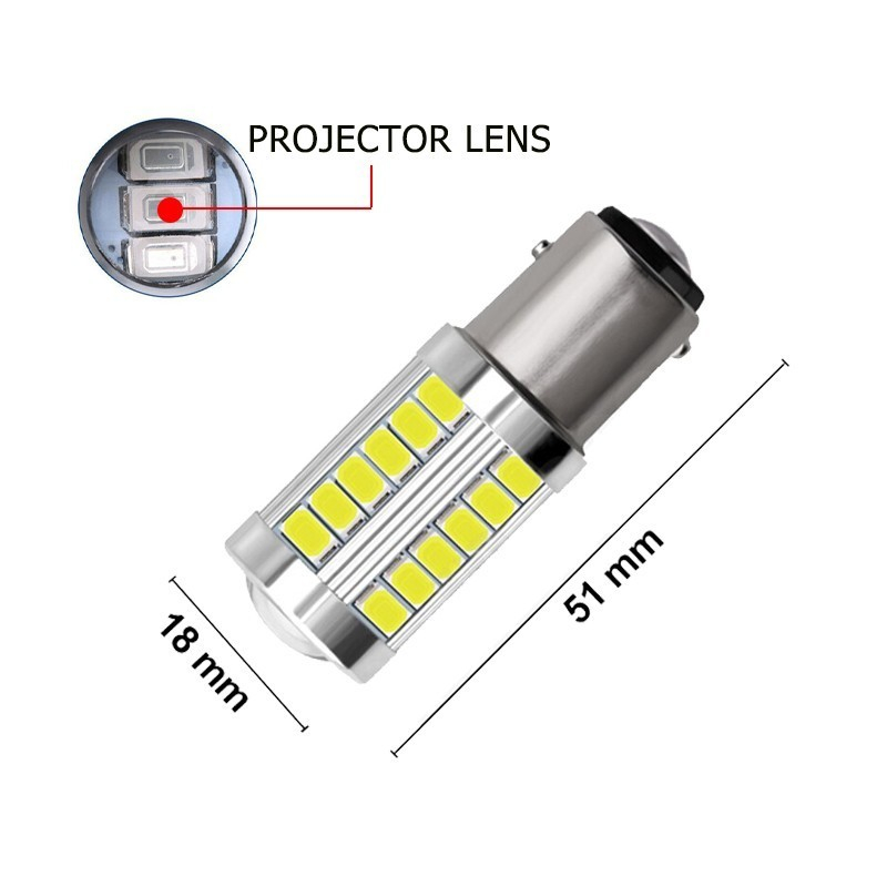 LED REM 1157 bayonet 2 kaki IC CANBUS 33 titik 5730 NO EROR By ADN