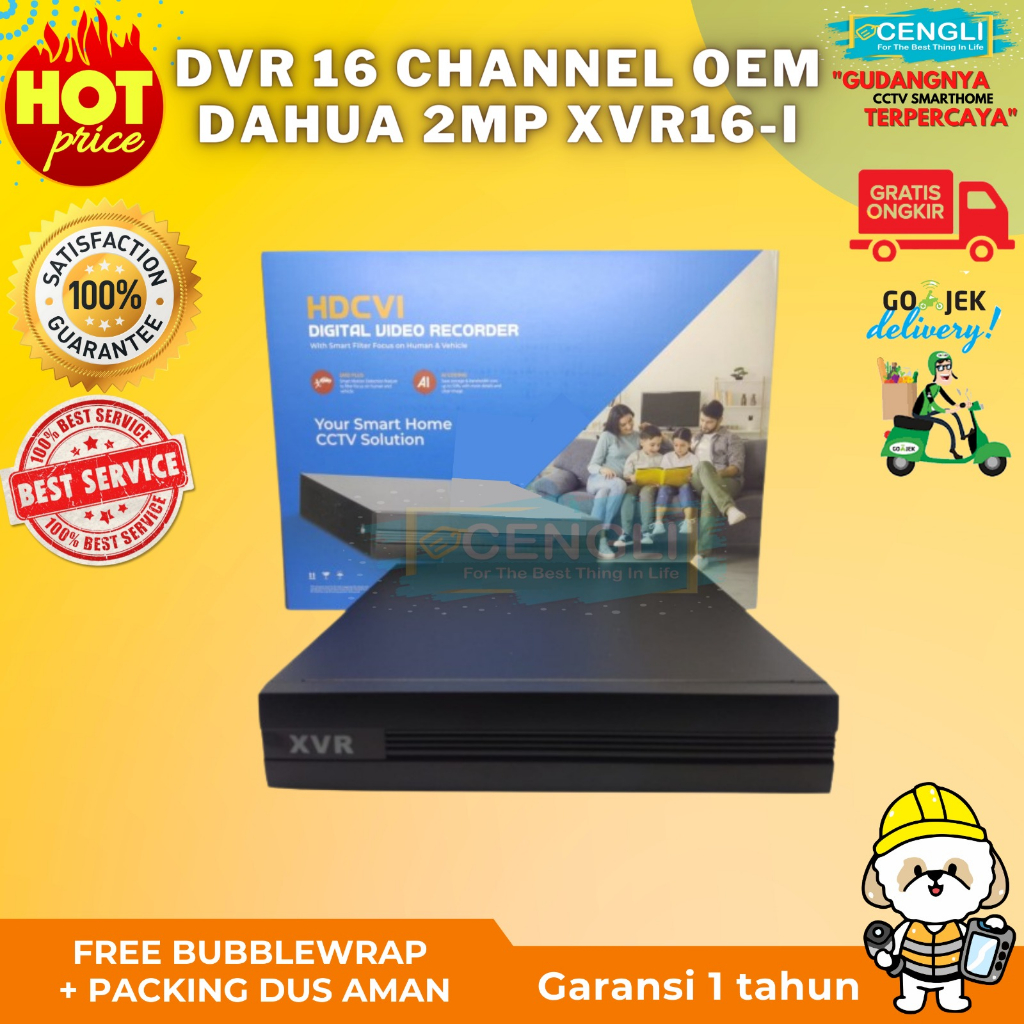 DVR 16 CH OEM DAHUA 2MP XVR16-I / DVR OEM DAHUA 16CH GARANSI RESMI