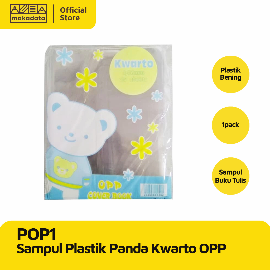 

POP 1 SAMPUL PANDA PLASTIK BENING BUKU TULIS KWARTO OPP MURAH