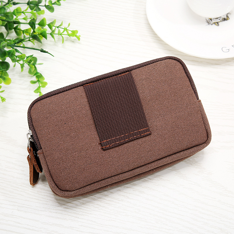 POUCH PRIA IMPORT DOMPET HP PINGGANG ORIGINAL OXFORD COKLAT PREMIUM SIMPLE MURAH FASHION CASUAL QUALIZER WA738B7 MUAT HP COWOK KEREN BRANDED PREMIUM LAKI