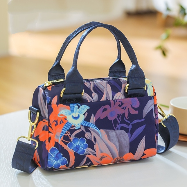 TAS SELEMPANG WANITA PREMIUM NILON ANTI AIR IMPORT MOTIF BUNGA TA831M4 SIBUI SHOULDER BAHU SLING BAG KOREA BRANDED LUCU KEKINIAN REMAJA BATAM CEWEK FASHION MURAH SIMPLE