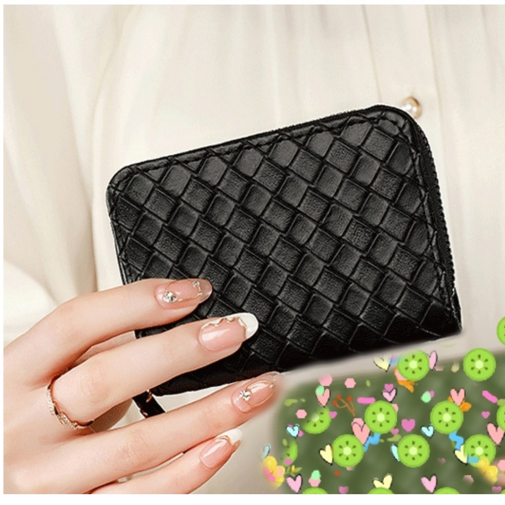 DOMPET KARTU WANITA KOREA LUCU RESLETING CARD HOLDER IMPORT KULIT MOTIF ANYAMAN BERASON BATAM MURAH SIMPLE TERBARU SLOT ATM REMAJA CEWEK KEKINIAN PREMIUM BRANDED