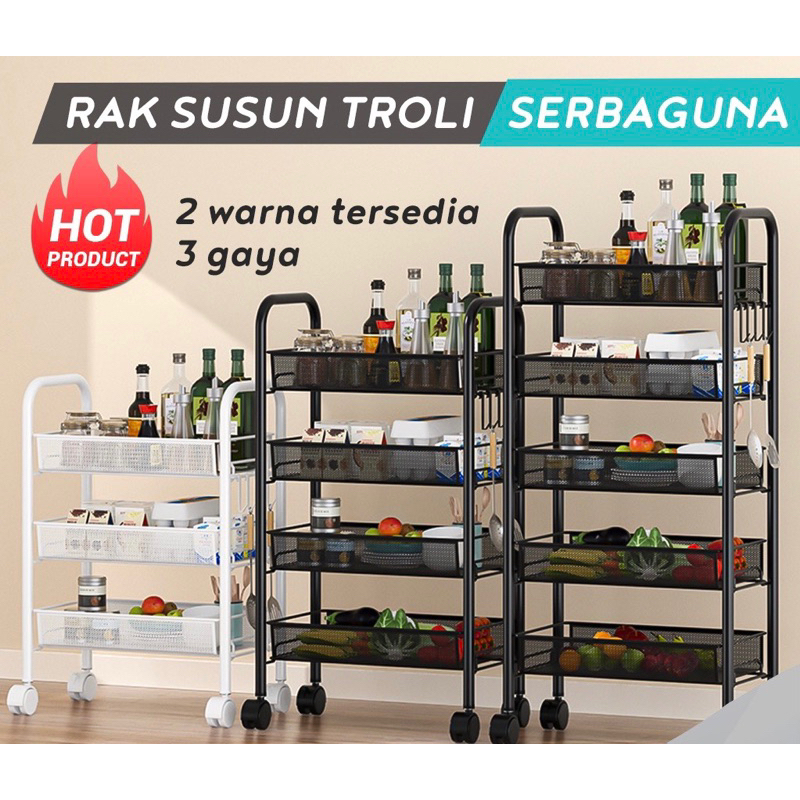 Rak Troli serbaguna. Rak Troli susun