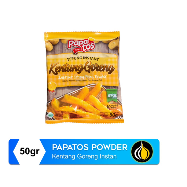 

Papatos Kentang Goreng Instan (Instant Crispy Fries Powder) - 50 Gram