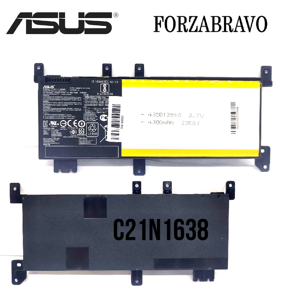 Baterai Battrey Batre Original Laptop ASUS R419U R419UR F442U F442UR F442UF C21N1638 (Bergaransi)