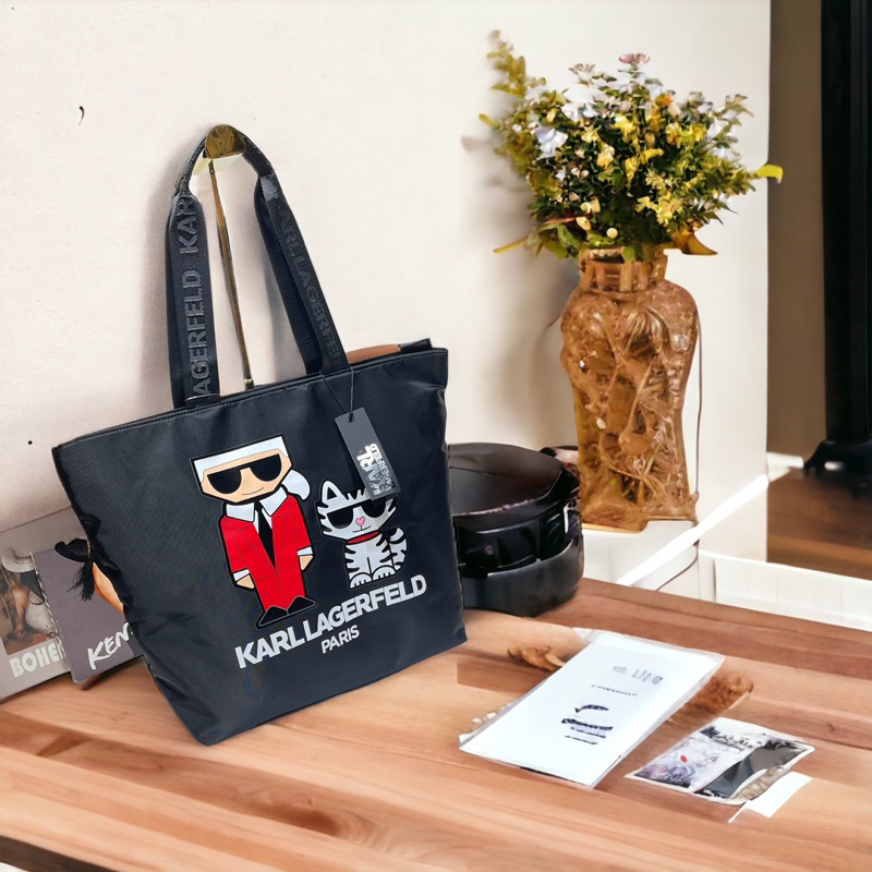 Tas Wanita Import Karl Amour Nylon Tote Bag - 9112/9100#