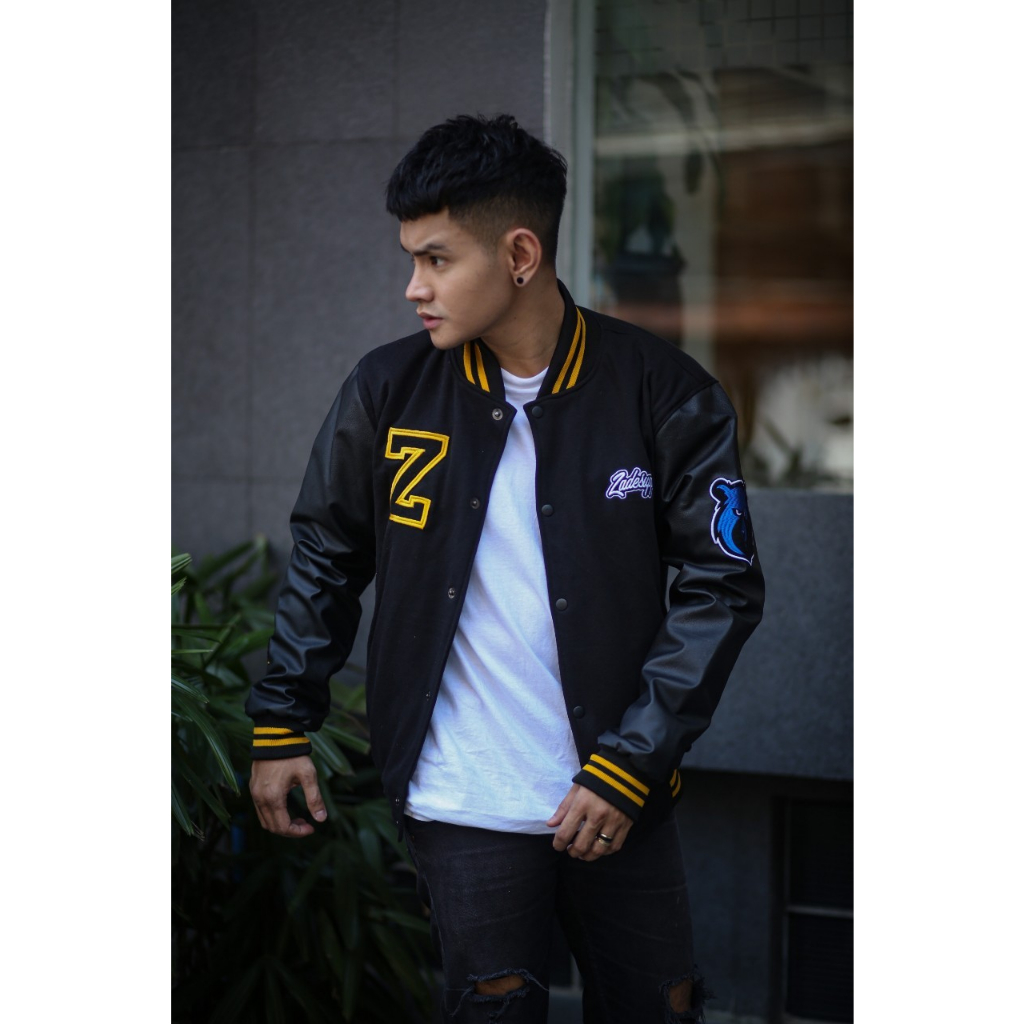 ZADE Varsity Jacket Black Polet Gold