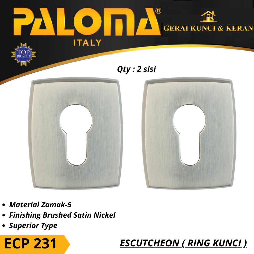 PALOMA ECP 231 RING KUNCI ESCUTCHEON SUPERIOR BSN COVER TUTUP CYLINDER KUNCI