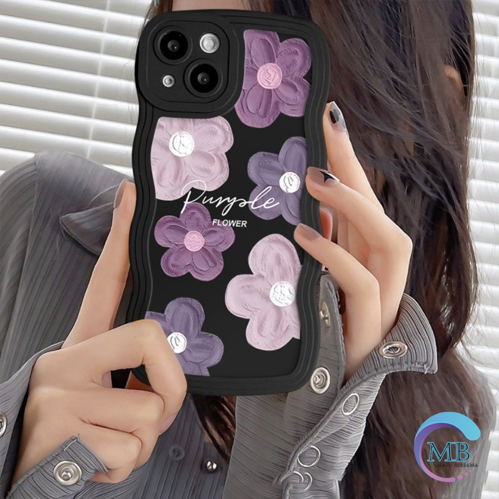 SS833 SOFTCASE SILIKON CASE CASING PURPLE FLOWER OIL PAINTING FOR OPPO A3S A1K A5S A7 A11K A12 F9 A15 A15S A16 A16S A17 A17K A31 A8 A9 A5 A36 A76 A96 A37 NEO 9 A39 A57  A52 A92 A53 A33 A54 A55 A57 4G A77S V23 5G MB8158