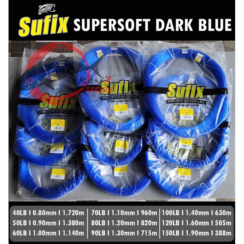 SENAR SUFIX BIRU TUNA 1kg / SUFIX SUPERSOFT DARK BLUE 1KG / SENAR TUNA BIRU / NYLON TUNA BIRU / TASI