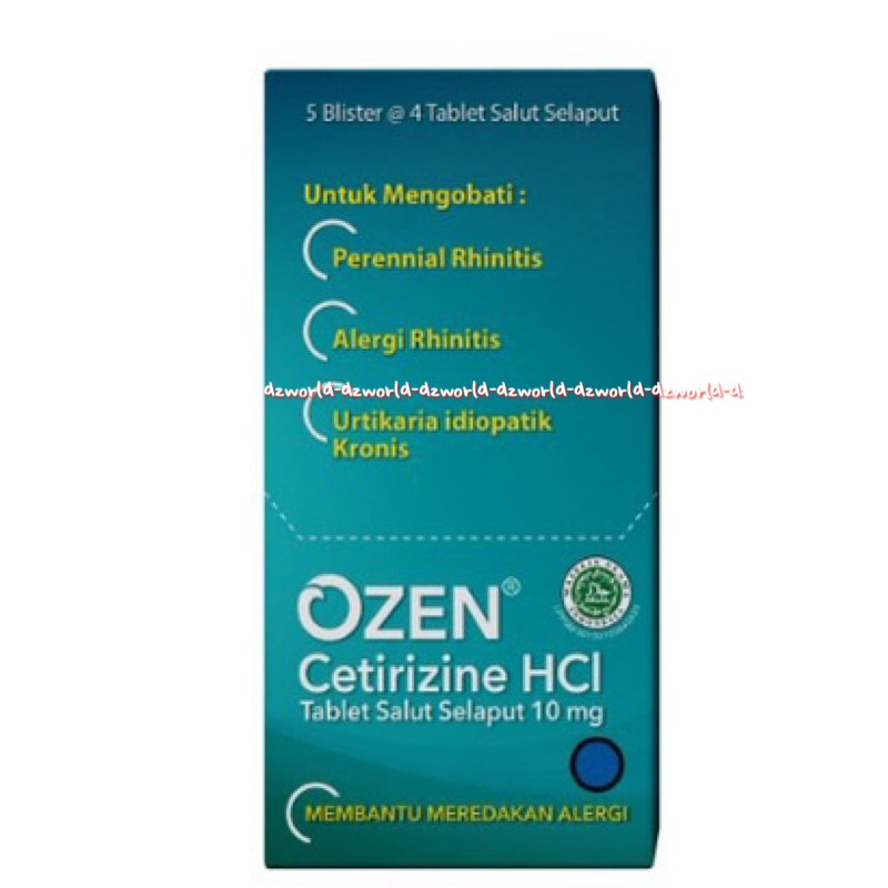 Ozen Cetirizine HCL 10mg Membantu Meredakan Gatal Dan Alergi Mengobati Parennial Rhinitis Alergi Rhinitis Dan Urtikaria Idiopatik Kronis