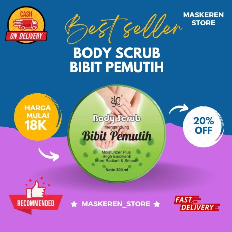 LULUR SCRUB BIBIT PEMUTIH SYB BODY SCRUB BIBIT PEMUTIH BPOM 100ML LULUR PEMUTIH SCRUB BADAN PEMUTIH 