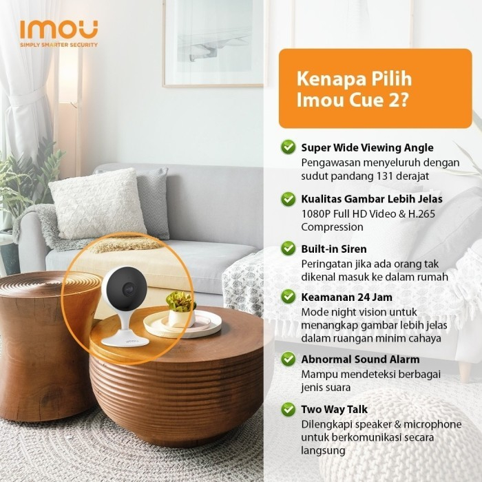 Indoor CCTV IMOU Cue 2E 1080p Wireless IP Camera - Cloud GARANSI RESMI | Kamera CCTV IP Cam