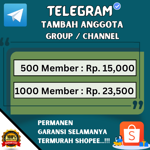 TERMURAH Tambah Member Group/Channel Telegram | Anggota Channel Telegram | Member Grup Tele