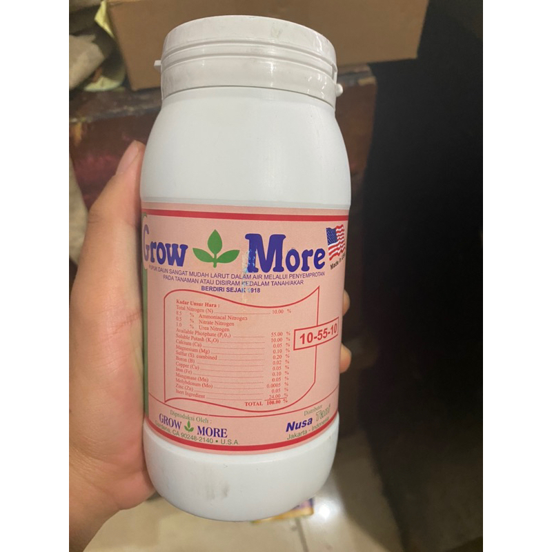 PUPUK GROWMORE 10 55 10 ISI 454 GRAM PUPUK DAUN BUNGA DAN BUAH