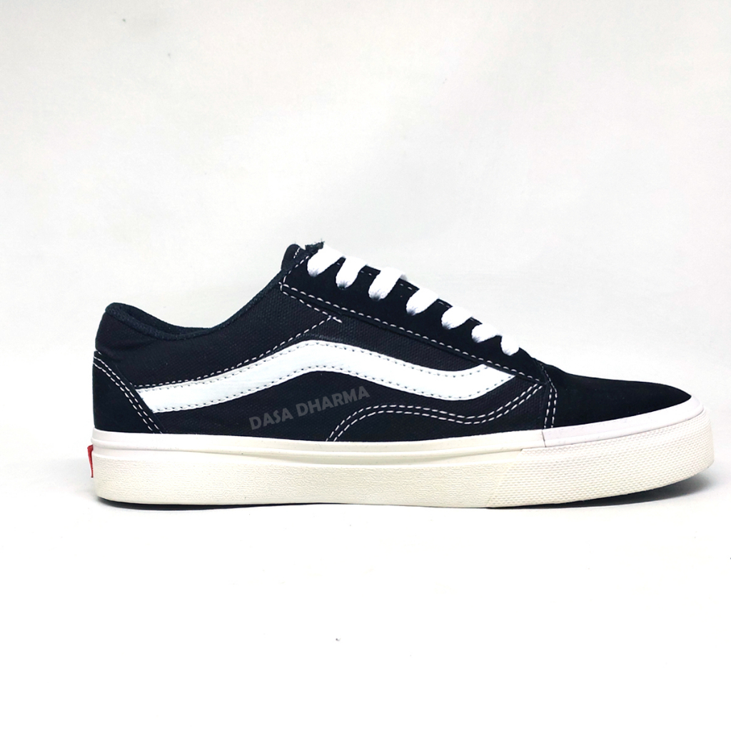 Sepatu Vens Pria Old Skool Hitam Krem Sneakers Canvas Sekolah Size 36 - 43