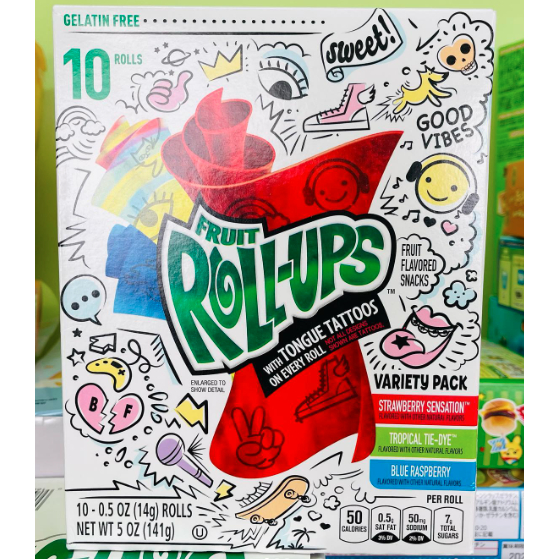 

Fruit Roll Ups Varierty Candy Tongue Tattoos 10Roll