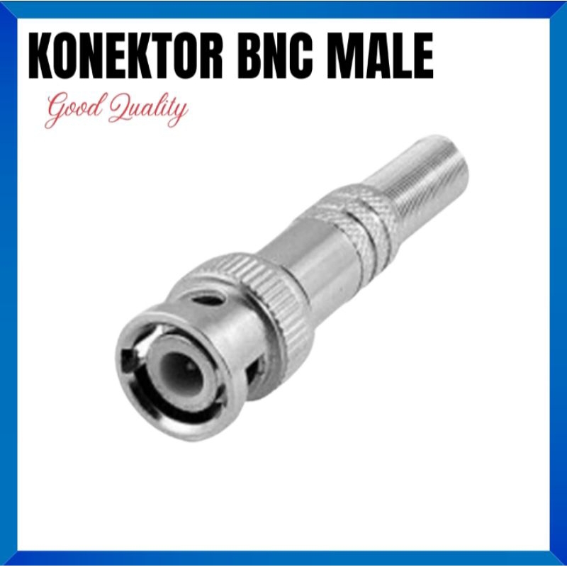 KONEKTOR BNC MALE MODEL BAUT UNTUK KABEL COAXIAL RG59/RG60