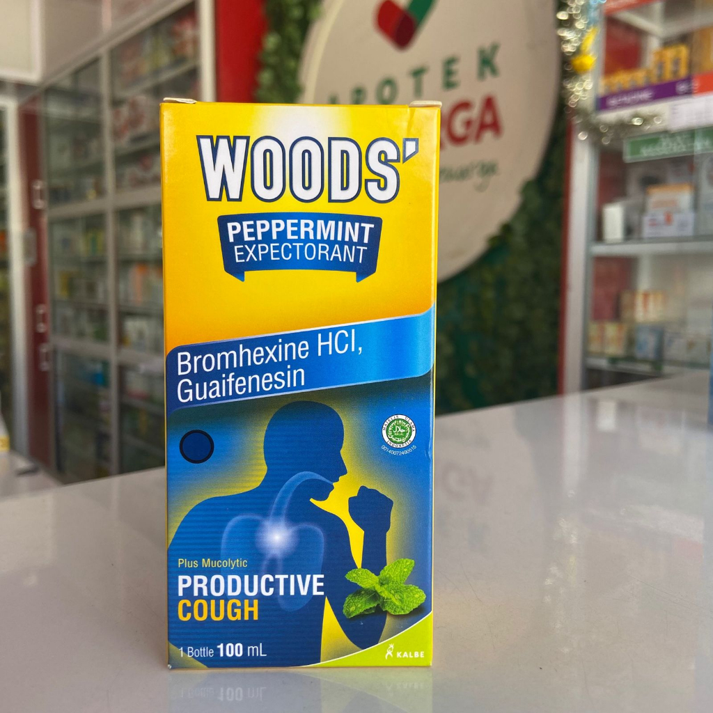 WOODS PEPPERMINT EXPECTORANT 100 ml #OBAT BATUK BERDAHAK #OBAT BATUK- APOTEK RESMI