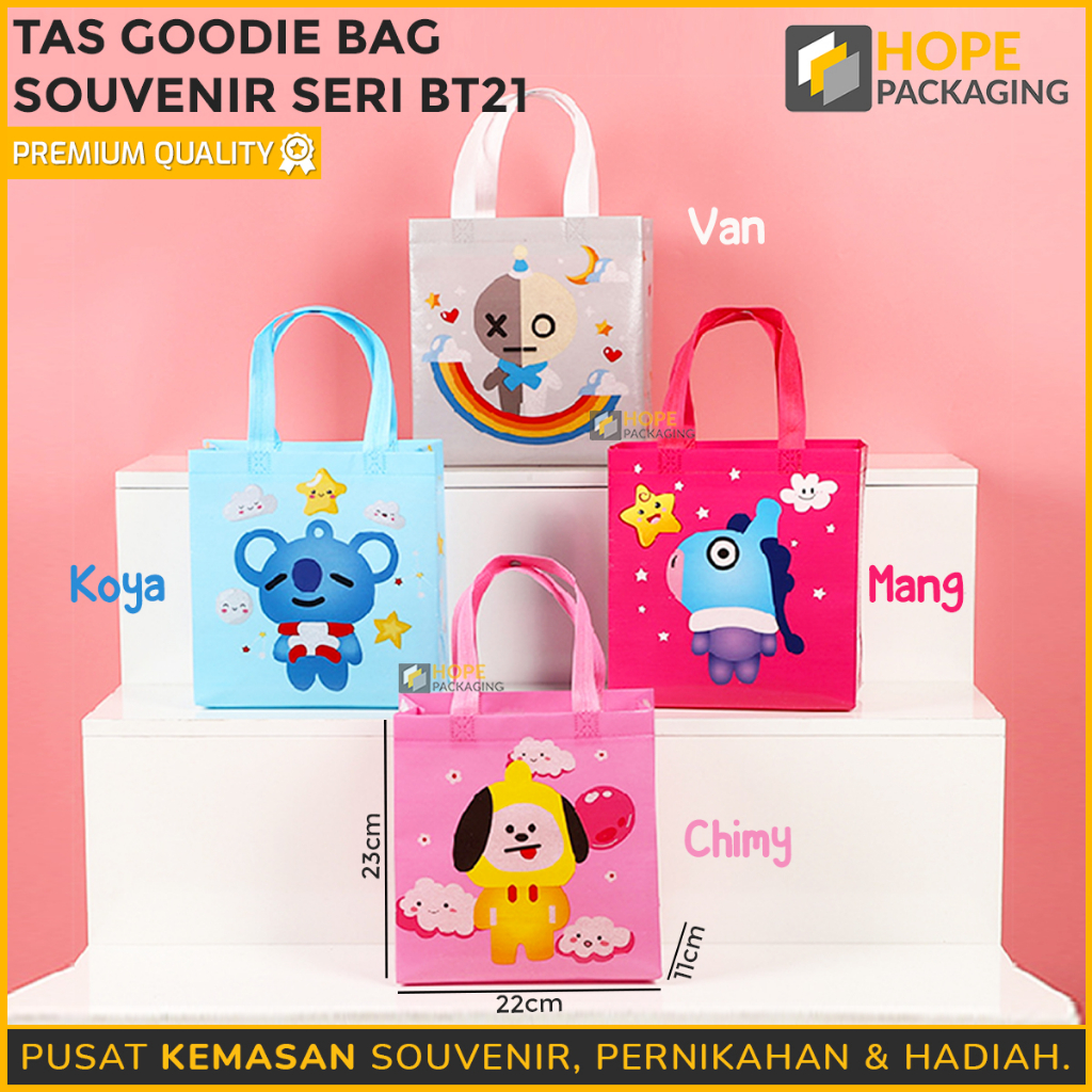 Tas Goodie Bag / Tas Souvenir Ultah / Baby / tas ulang tahun anak / tas ultah / tas ultah souvenir / Karakter Mobil / Kartun boneka / BT21 anak boy / girl