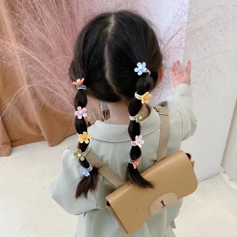 (10PCS) Set Ikat Rambut Anak Icon Karakter Import / Ikat Rambut Karet Korea Anak Lucu