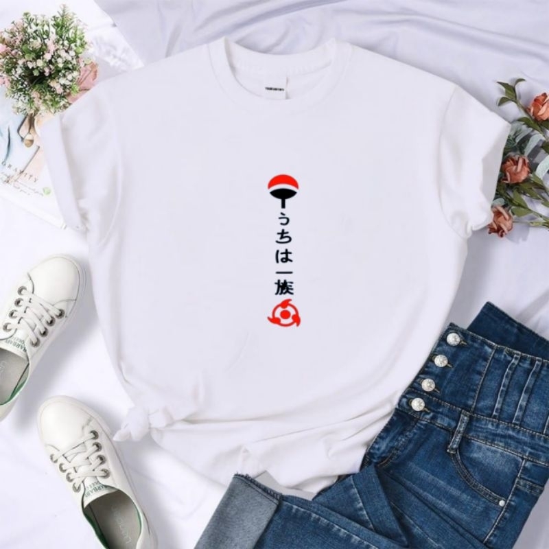 Kaos wanita atasan wanita distro lengan pendek kaos oblong cewek baju perempuan uchiha