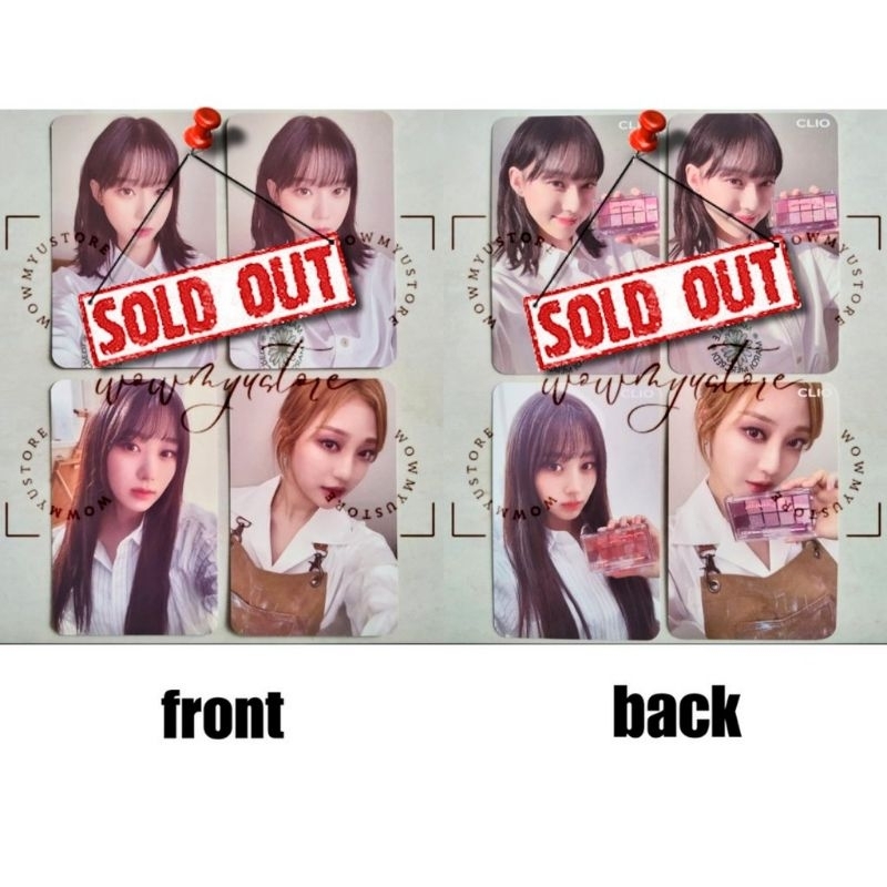 Clio x aespa V3 Versi 3 R3 Round 3 Eye Palette Photocard (Giselle & Ningning)