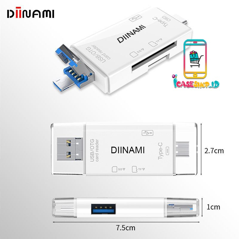 DIINAMI HIGH SPEED 6 IN 1 OTG CARD READER USB 3.0 SD TF MICRO SD CARD READER TYPE C MICRO OTG CARD R