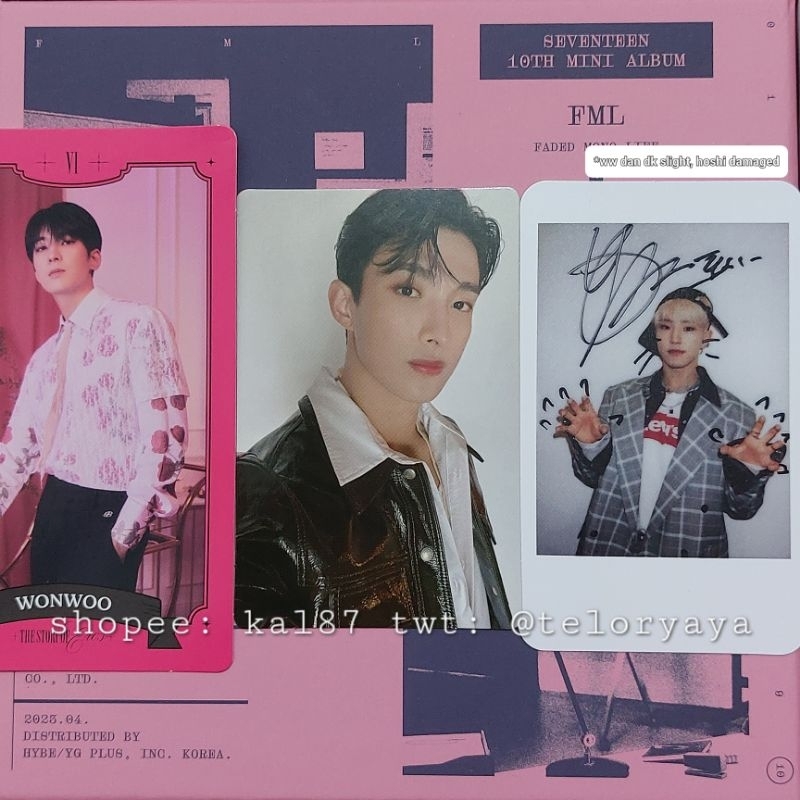 (REQ LIVE BOLEH) Wonwoo Seventeen SVT Fortune Card Season's Greeting SG23 | DK ATTACCA CARAT VERSION