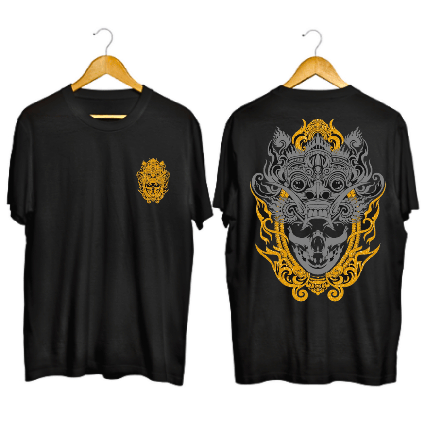 Kaos Barong Leak Bali Jawa / Sunda T-shirt Tengkorak Skull Distro Pria | Wanita