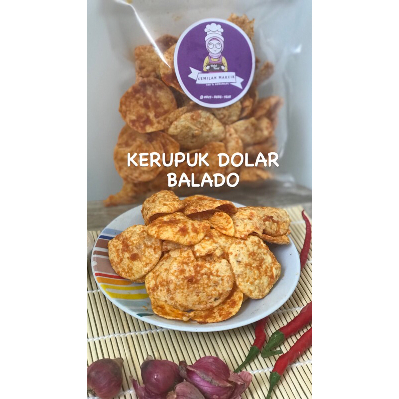 

CEMILAN MAKCIK KERUPUK DOLAR BALADO ENAK GURIH RENYAH