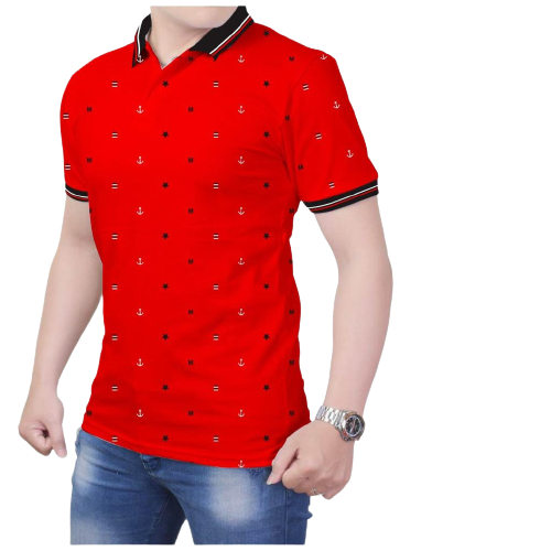 Noveli wear - T shirt Kaos kerah pria motif full print lengan pendek | Poloshirt distro 01