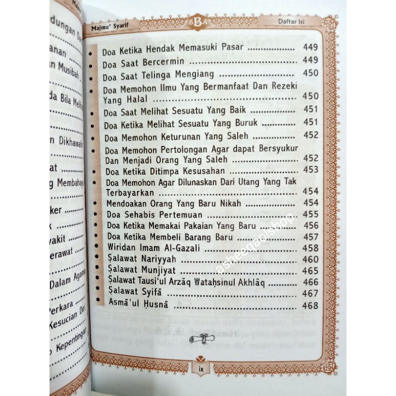 Majmu Syarif Tariqun Najat Terjemahan