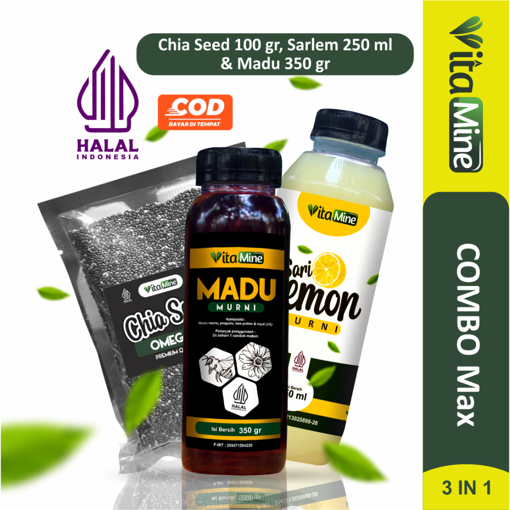 

Ay00! Vitamine - Paket Combo Diet Sehat Sari Lemon Madu Dan Chia Seeds