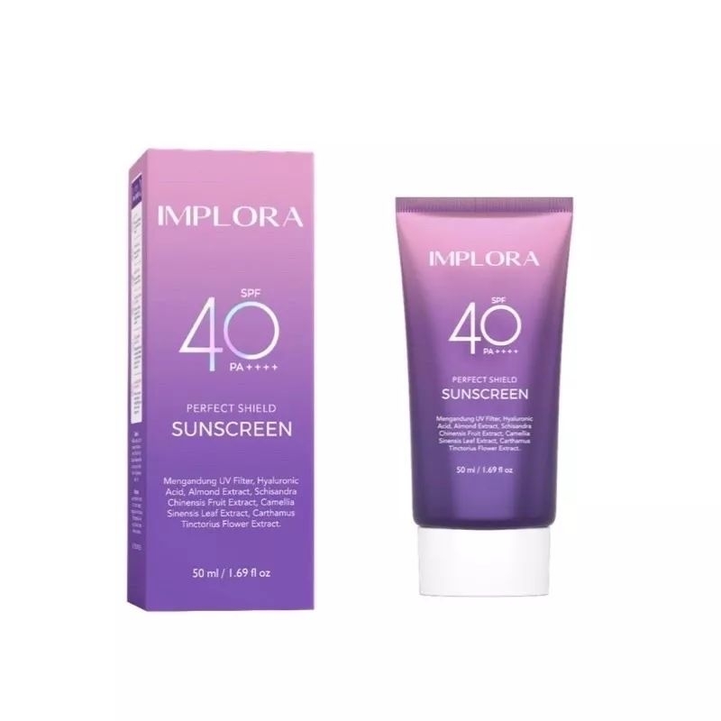 IMPLORA  SPF 40++++ | SUNSCREEN IMPLORA PERFECT SHIELD | ANTI MATAHARI SPF40 | SUNSCREEN SPF40